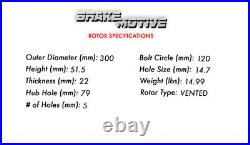 Front Drill Slot Brake Rotors & Ceramic Pads For BMW 323i 325ci 325i 328i Z3 Z4
