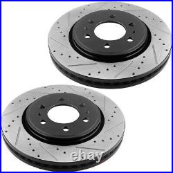 Front Drill Slot Brake Rotors Ceramic Pads For Ford F-150 Expedition Navigator
