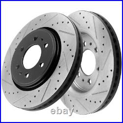 Front Drill Slot Brake Rotors Ceramic Pads For Ford F-150 Expedition Navigator