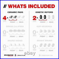 Front Drill Slot Brake Rotors & Ceramic Pads For Mercedes Benz C250 C300 SLK250