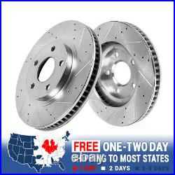 Front Drill Slot Brake Rotors For 2004 2005 2006 2007 2008 Acura TL TLS Type S