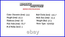 Front Drill & Slot Brake Rotors For Z06 Grand Sport Chevy Corvette C6