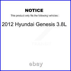 Front Drill Slot Brake Rotors Integrally Molded Pad Kit For Hyundai Genesis 3.8L