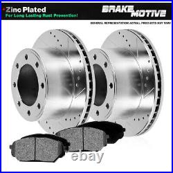 Front Drill Slot Brake Rotors +Metallic Pads For Ford 95 99 F250 95 97 F350