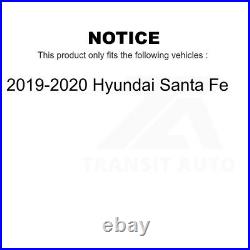 Front Drill Slot Disc Brake Rotor Ceramic Pad Kit For 2019-2020 Hyundai Santa Fe