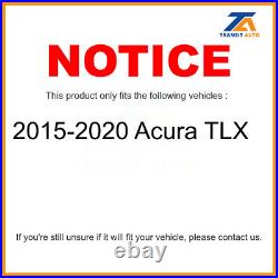 Front Drill Slot Disc Brake Rotors Semi-Metallic Pad Kit For 2015-2020 Acura TLX
