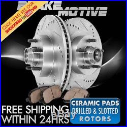 Front Drilled Slotted Brake Rotors & Ceramic Pads Buick Chevy GMC Olds Pontiac