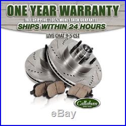 Front Drilled Slotted Brake Rotors & Ceramic Pads Ford Expedition F150 Lightning