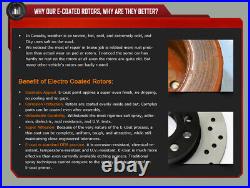Front E-Coat Drill&Slot Brake Rotors Ceramic Pads Fit 04-07 Toyota Sequoia
