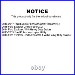 Front Hub Bearing Coated Drill Slot Brake Rotor Pad Kit For Ford Explorer Police