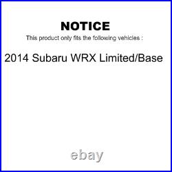 Front Hub Bearing Drill Slot Brake Rotor Pads Kit For 14 Subaru WRX Limited Base