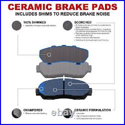 Front Kit Brake Rotors Drill Slot Ceramic Pads & Sensor For 2003-2009 E320, E350