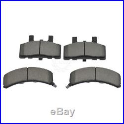 Front Metallic Brake Pad & Performance Drilled Slotted Coated Rotors for Chevy