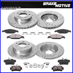 Front+Rear Brake Rotors And Pads For 1999 -2001 2002 2003 2004 Ford Mustang SN95