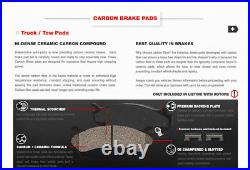 Front+Rear Brake Rotors +Carbon Ceramic Pads For Chevy Silverado Sierra Escalade