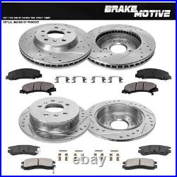Front+Rear Brake Rotors & Ceramic Pads For Chevy Impala Monte Carlo Ls Lt Ltz SS