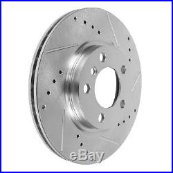 Front+Rear Drill And Slot Brake Rotors For Audi A3 VW Beetle Golf Jetta Passat