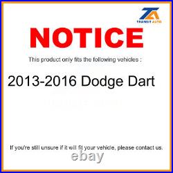 Front Rear Drill Slot Brake Rotor Semi-Metallic Pad Kit For 2013-2016 Dodge Dart
