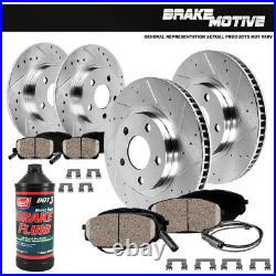 Front+Rear Drill Slot Brake Rotors And Ceramic Pads For 2001 2002 2003 2006 X5