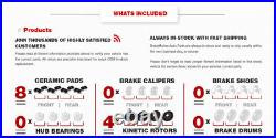 Front & Rear Drill Slot Brake Rotors And Ceramic Pads For Acura CL Honda Accord