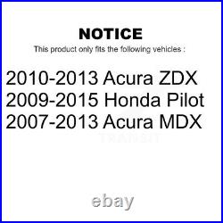 Front Rear Drill Slot Brake Rotors Ceramic Pad Kit For Honda Pilot Acura MDX ZDX