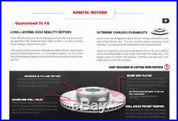 Front & Rear Drill Slot Brake Rotors & Ceramic Pads Fit Infiniti G35 Nissan 350Z