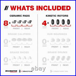 Front+Rear Drill Slot Brake Rotors & Ceramic Pads For 2012 -2015 2016 Honda CR-V