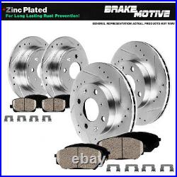 Front+Rear Drill Slot Brake Rotors & Ceramic Pads For 2014 2019 Ford Fiesta ST