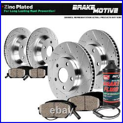 Front+Rear Drill Slot Brake Rotors & Ceramic Pads For BMW 535 Active Hybrid 5