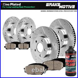 Front+Rear Drill Slot Brake Rotors & Ceramic Pads For Fiat 500X Jeep Renegade