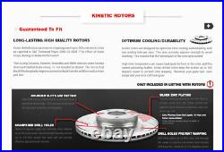 Front & Rear Drill Slot Brake Rotors & Ceramic Pads For Sebring Avenger Lancer