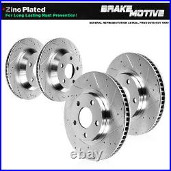 Front & Rear Drill Slot Brake Rotors For Lexus GS350 IS350 AWD F Sport + Base