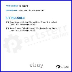Front Rear Drill Slot Brake Rotors Kit For Dodge Charger Chrysler 300 Challenger