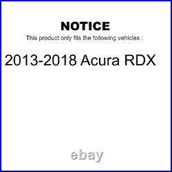 Front Rear Drill Slot Brake Rotors Semi-Metallic Pad Kit For 2013-2018 Acura RDX
