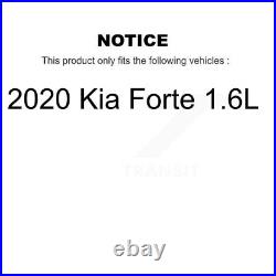 Front Rear Drill Slot Brake Rotors Semi-Metallic Pad Kit For 2020 Kia Forte 1.6L
