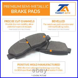Front Rear Drill Slot Brake Rotors Semi-Metallic Pad Kit For Hyundai Elantra Kia
