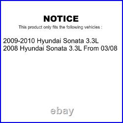 Front Rear Drill Slot Brake Rotors Semi-Metallic Pad Kit For Hyundai Sonata 3.3L