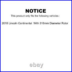 Front Rear Drill Slot Brake Rotors Semi-Metallic Pad Kit For Lincoln Continental