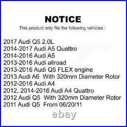 Front Rear Drill Slot Disc Brake Rotors Kit For Audi Q5 A4 A5 Quattro allroad A6