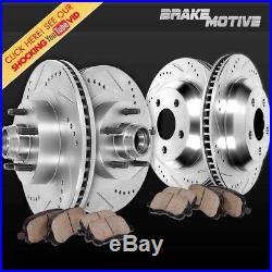 Front + Rear Drilled Slotted Brake Rotors And Ceramic Pads Chevy Caprice Impala