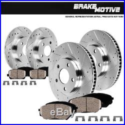 Front+Rear Drilled Slotted Brake Rotors And Ceramic Pads Chevy Cobalt Malibu G6