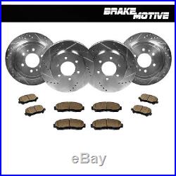Front+Rear Drilled Slotted Brake Rotors And Ceramic Pads F150 Mark Lt 4WD 6 Lug