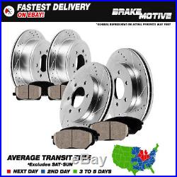 Front & Rear Drilled Slotted Brake Rotors And Ceramic Pads Kit Buick Chevy Olds