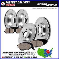 Front+Rear Drilled Slotted Brake Rotors & Ceramic Pads E46 BMW 325i 325ci 328ci