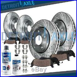 Front Rear Drilled Slotted Rotors Ceramic Brake Pads for 2007-2012 NISSAN ALTIMA