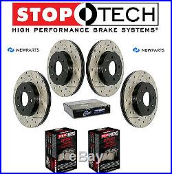 Front & Rear StopTech Drilled Slotted Brake Rotors Sport Pads For Infiniti G37