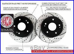 Front and Rear Kit Performance Drilled & Slotted Brake Rotors & Ceramic Pads