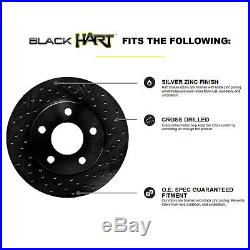 Full Kit Black Hart Drilled Slotted Brake Rotors And Ceramic Pad Bhcc. 35165.02