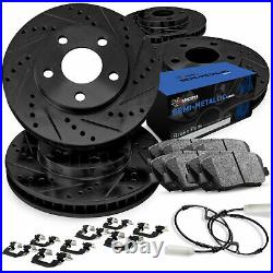 Full Kit Brake Rotors Drill Slot+Semi Met Pads+Hardware Kit+Sensor CBC. 31170.53