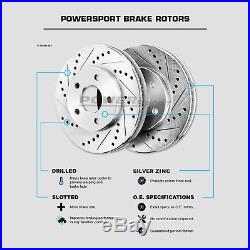 Full Kit Cross-Drilled Slotted Brake Rotors Disc and Ceramic Pads Avalon, Camry